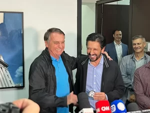 Jair Bolsonaro e Ricardo Nunes durante encontro em São Paulo 