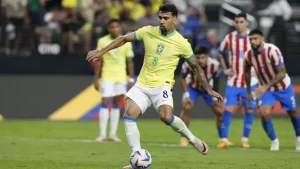 Lucas Paquetá na vitória por 4 a 1 do Brasil contra o Paraguai pela fase de grupos da Copa América • Rafael Ribeiro/CBF